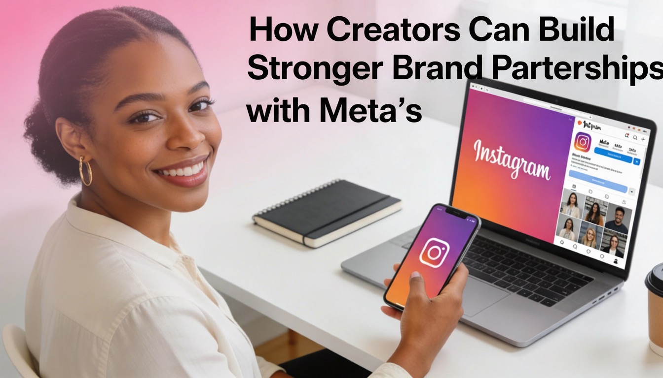 Girl with text how craters can build stronger brand partnerships with meta